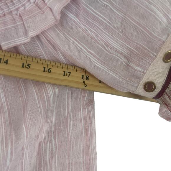 Monoreno Women's Size Small Pink Off Shoulder Bell Sleeves Peasant Blouse - Picture 9 of 10